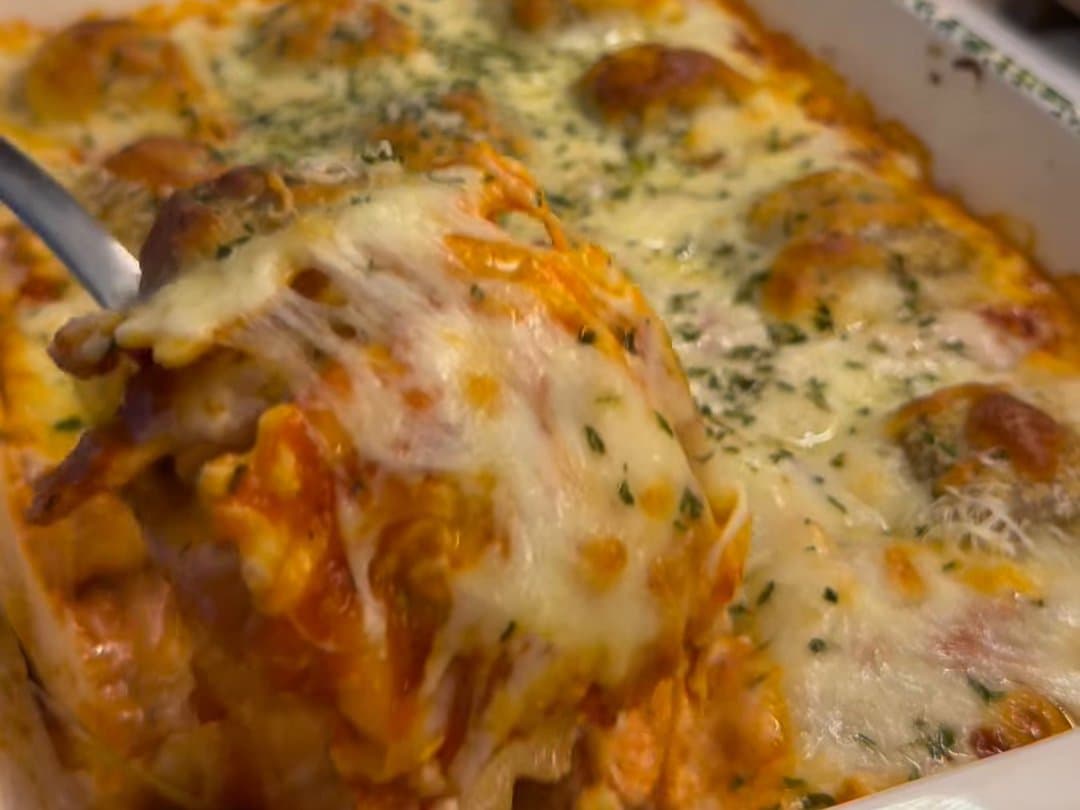 Braised Beef Ravioli Lasagna — finished dish