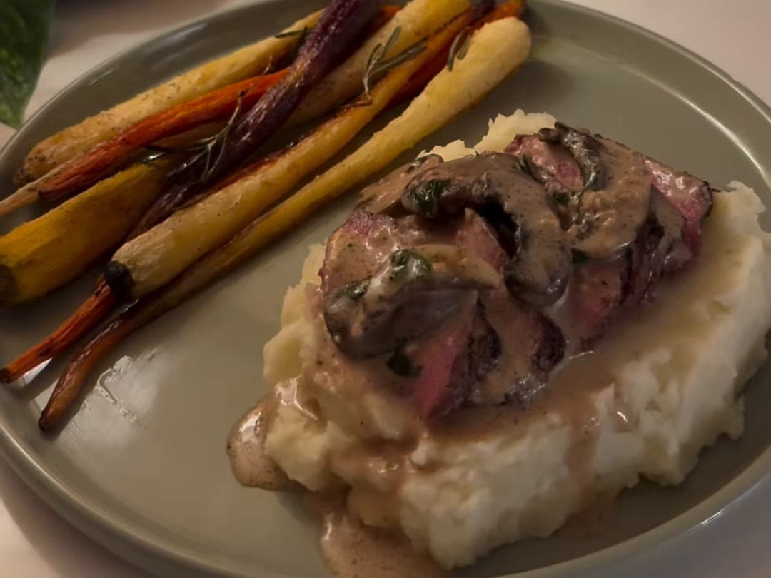Cognac Braised Filet Mignon — finished dish
