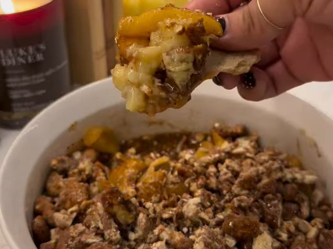Honeyed Apple & Pecan Baked Brie — finished dish