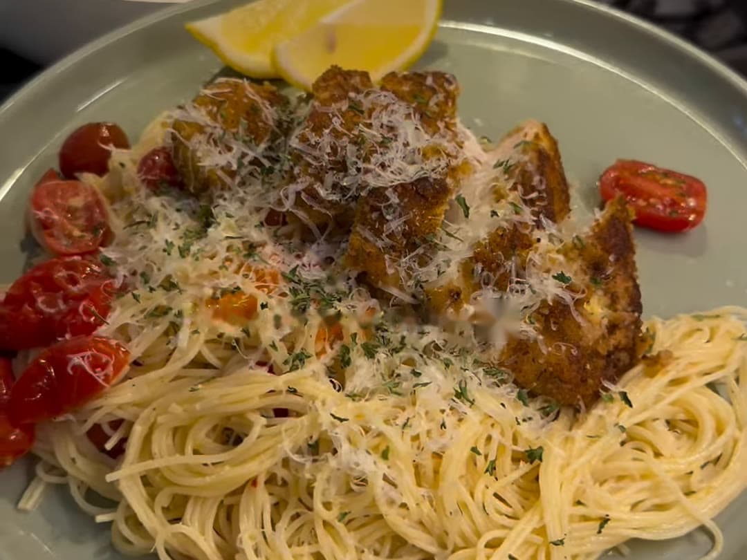 Lemon Blanc Chicken Scampi — finished dish
