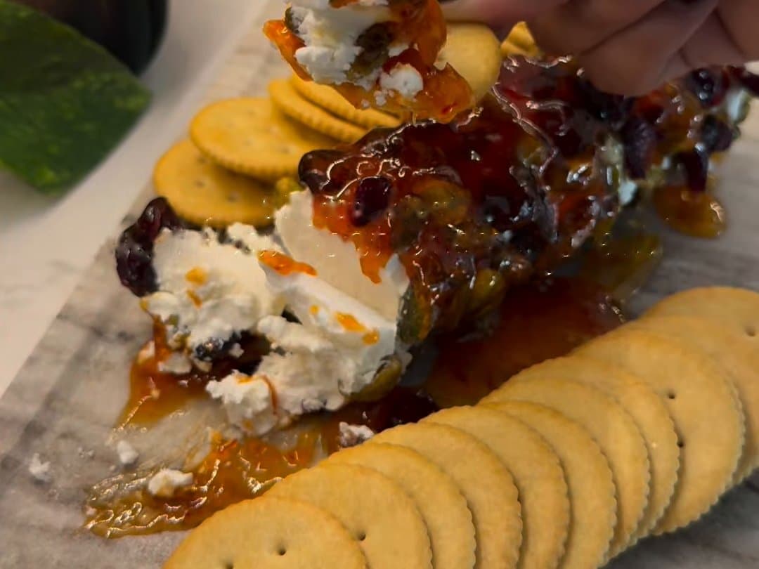 Sweet Heat Goat Cheese Spread — finished dish