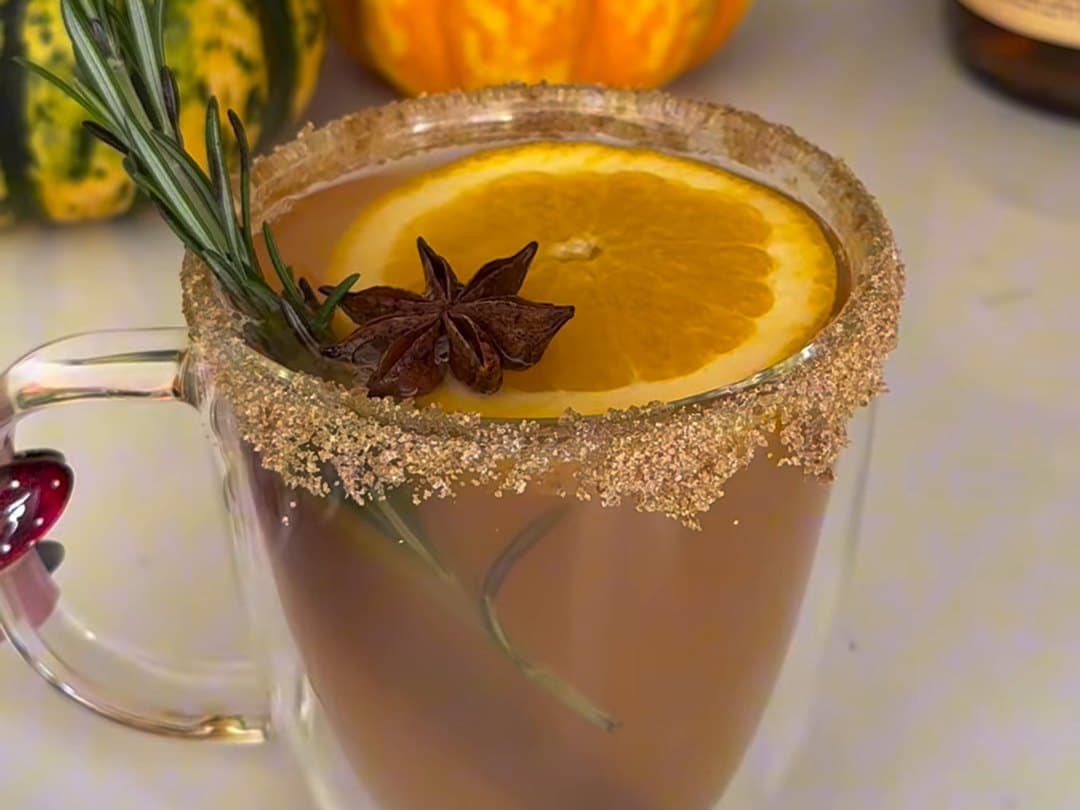 Cognac Apple Cider Hot Toddy — finished dish